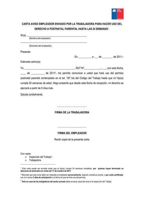 Carta De Aviso De Despido Inspeccion Del Trabajo Financial Report