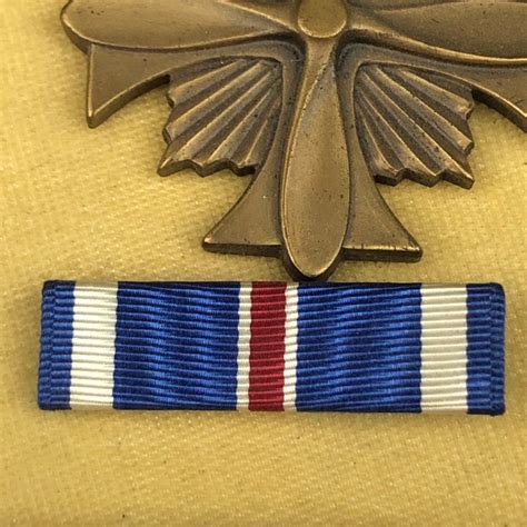 Original Wwii Us Distinguished Flying Cross In Box With Ribbon And Pin