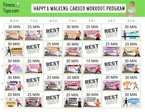 Happy And Walking Cardio Workout Program