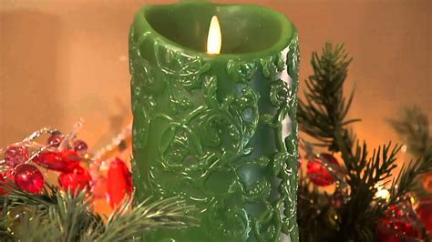 Luminara Embossed Ivy Flameless Candle With Timer On Qvc Youtube