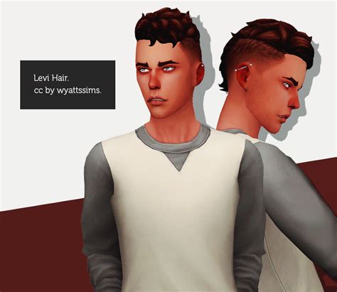Maxis Match Male Cc — Wyattssims Levi Hair Male Version