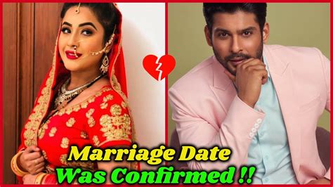 Sidharth Shukla And Shehnaaz Gill Marriage Was Confirmed Youtube