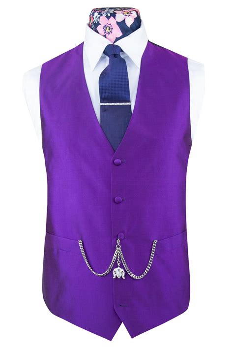 Striking Purple Silk Waistcoat William Hunt Savile Row