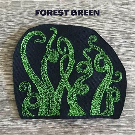 Tentacles Patch Embroidered Octopus Tentacles Green Etsy