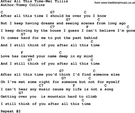 Country Musicafter All This Time Mel Tillis Lyrics And Chords