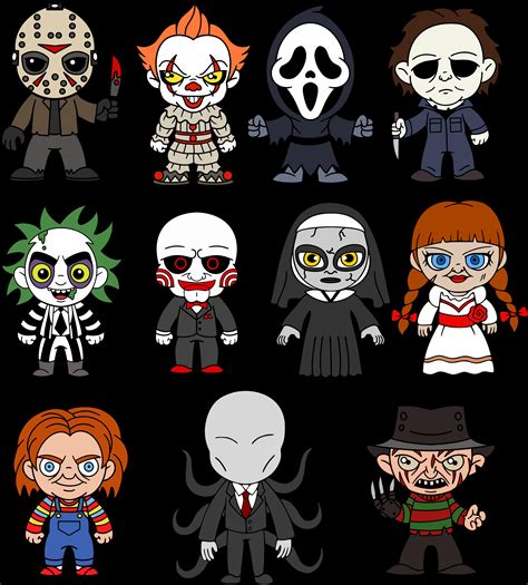 Horror Movie Characters PNG For A Shirt Digital File Crafts Gifts Cricut Cameo Mugs