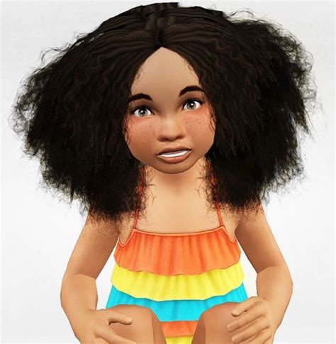 Loubellesims Natural Curls Sims Hair Sims Sims 4 Children