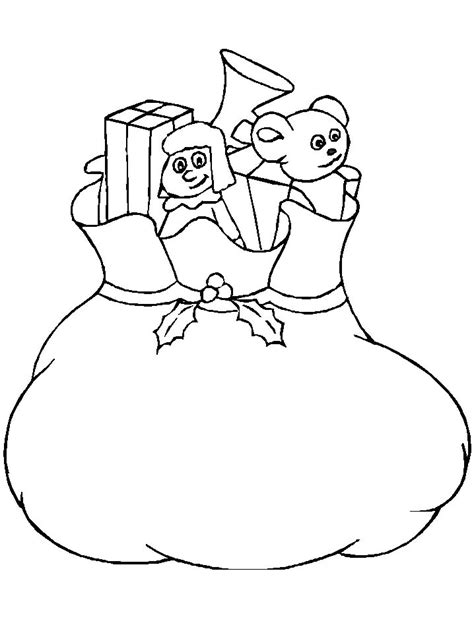 Coloriage Hotte De Noel Coloriage Noël Cadeaux Dans La Hotte