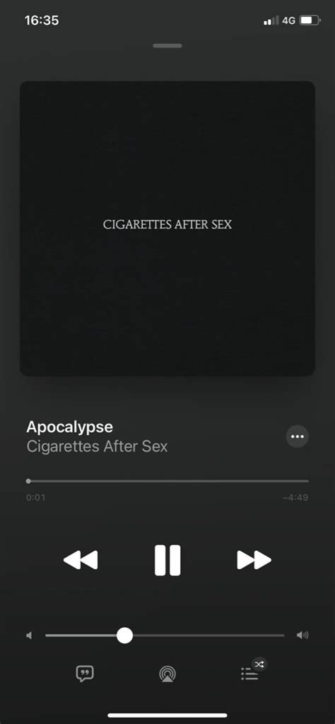 Apocalypse Spotify Screenshot After Sex Pretty Songs