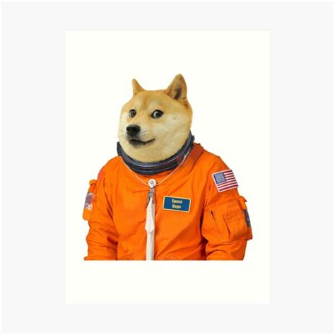 Space Doge Meme Art Print By Kiviii Redbubble