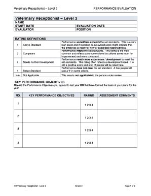 Service excellence maintains a high level of quality, accuracy and neatness in work performed. receptionist performance review phrases - Fill Out Online, Download Printable Templates in Word ...