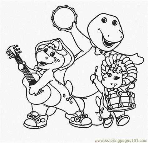 Barney 50 Coloring Page For Kids Free Barney Printable Coloring