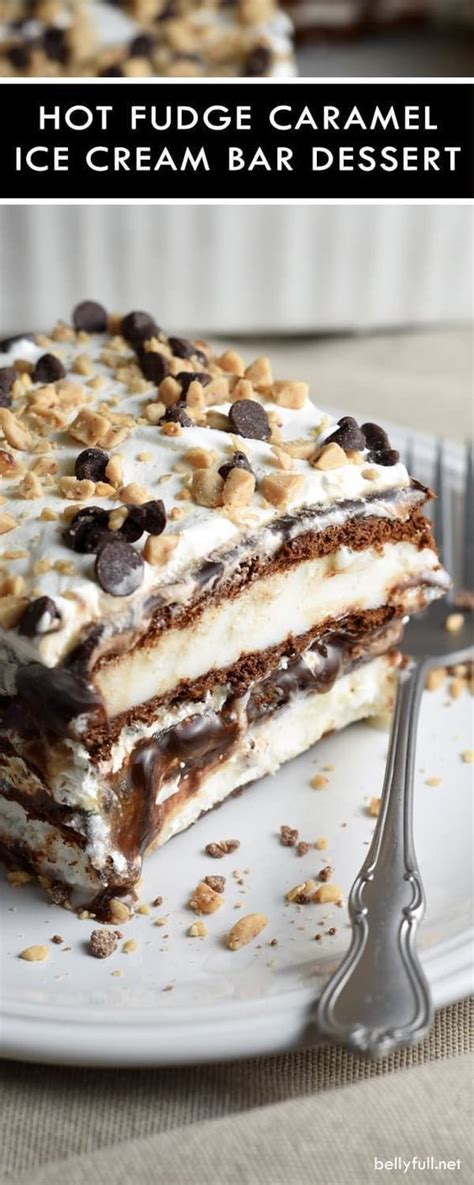 While i remember scarfing down ice cream sandwiches as a kid, i have fond memories of the chipwich, which burst on the dessert scene in while chipwiches were quite good, ice cream sandwiches have come a long way. Hot Fudge Caramel Ice Cream Bar Cake | Desserts, Low carb ...