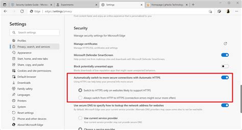 Microsoft Is Testing An Automatic Https Mode In The Edge Web Browser Ghacks Tech News
