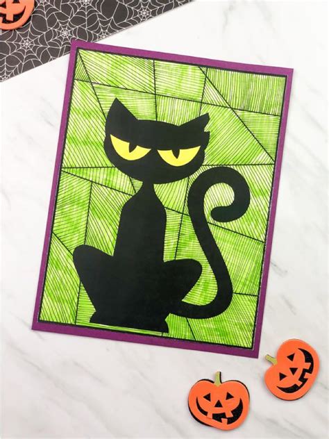 Halloween Black Cat Craft For Kids Halloween Crafts For Kids Black
