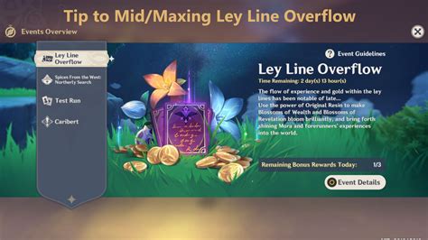 Tip To Mid Maxing Ley Line Overflow Genshin Impact Hoyolab