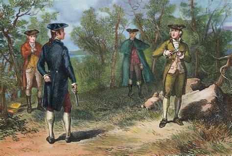 Hamilton Burr Duel Nthe Duel Fought Between Alexander Hamilton Right And Aaron Burr At