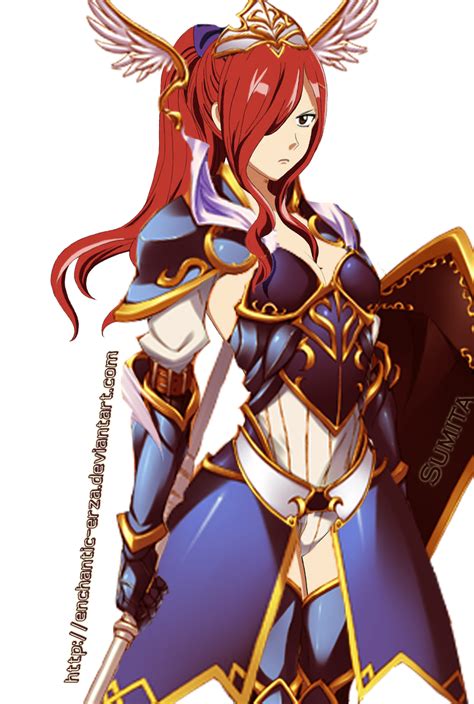 Erza Scarlet Sapphire Guardian Armour By Enchantic Erza Fairy Tail Fotos Anime Fairy Tail
