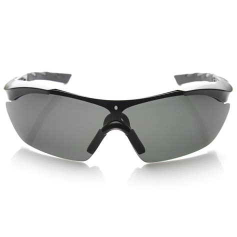 Polarized Lens Silicone Grip Sports Wrap Sunglasses Zerouv