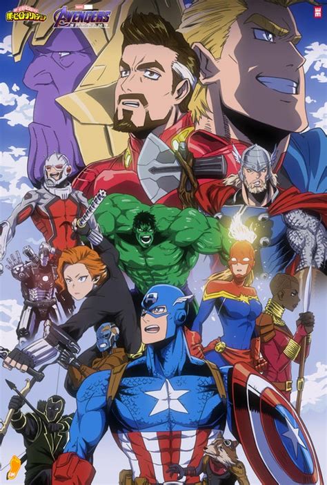 Avengers As Anime Characters Of Mha Youtuber Whytmangatv