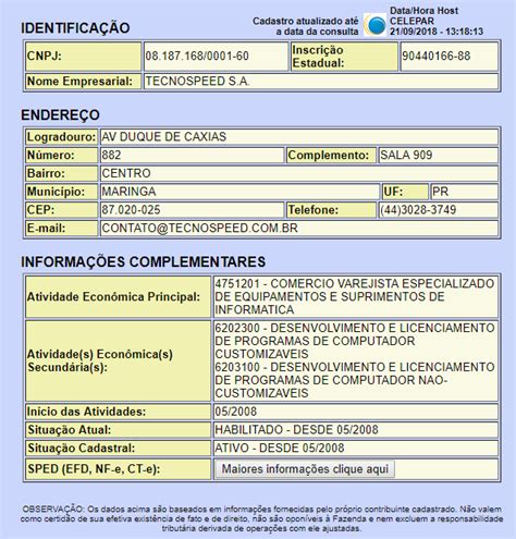 Como Consultar A Inscrição Estadual Ou O Cnpj Do Contribuinte Central