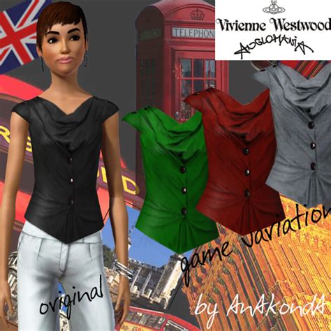 The Sims Resource Vivienne Westwood Anglomania Grey Top