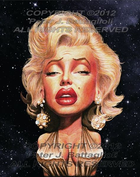 Marilyn Monroe Caricature Art Print Limited Edition Etsy