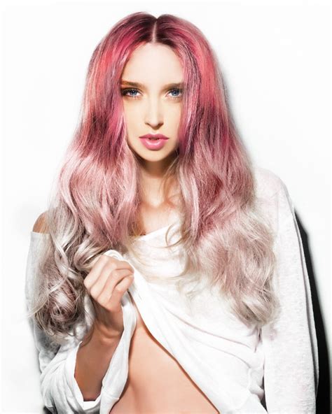 Long Hair With Different Shades Of Pink