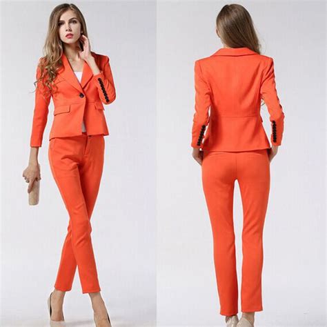 Elegant Trouser Suits For Ladies Womens Suits Blazer Pants 2015 Winter