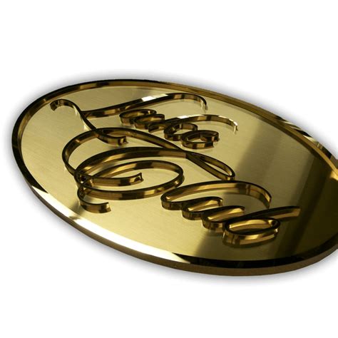 Brushed And Polished Brass Logo Vgraphics