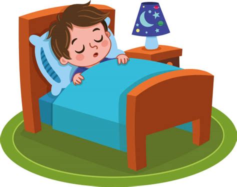 400 Boy Sleeping In Bed Clip Art Illustrations Royalty Free Vector