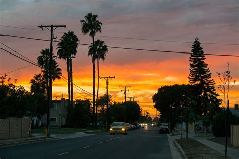 Sunset Street Los Angeles Free Photo On Pixabay