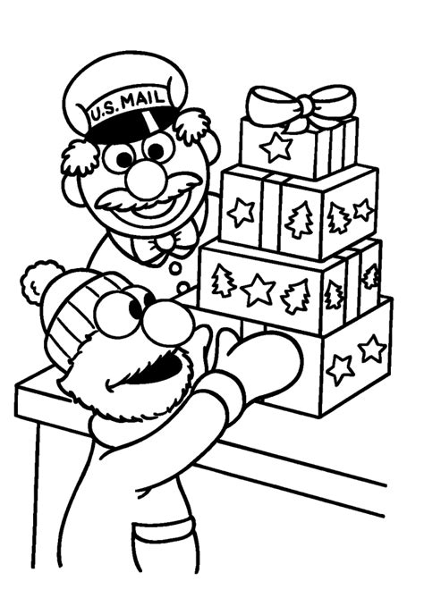Christmas Colors Christmas Crafts Sesame Street Coloring Pages
