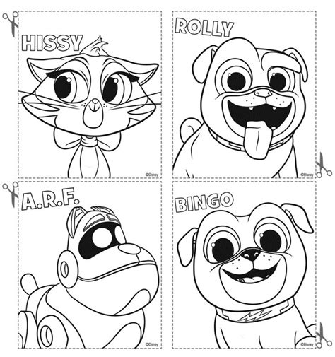 Puppy dog pals coloring pages getcoloringpages com. Disney Puppy Dog Pals Coloring Pages Cards | Puppy ...