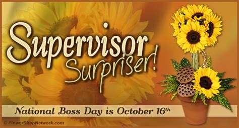 Ideas for boss's day celebration. Send A Supervisor Surpriser