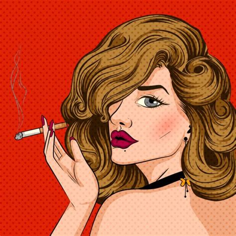 Classy Lady Smoking Cigarette — Stock Vector © Retroartist 16924839
