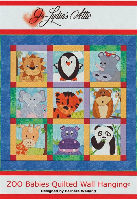The Joy of Sewing...and Quilting, Too!: Zoo Babies Quilted Wall Hanging