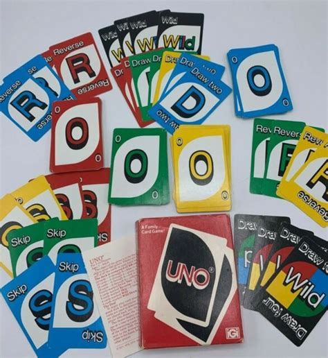 Vintage 1979noriginal Uno Card Game Complete All Cards And Instructions