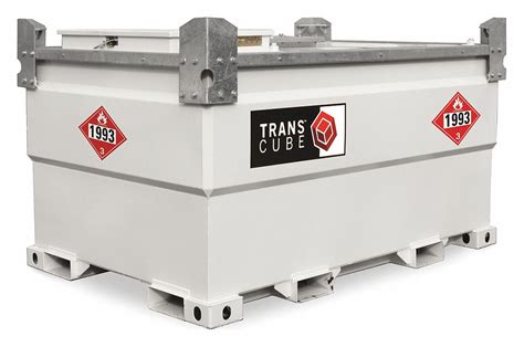 Transcube White Square Gasdiesel Fuel Tank 793 Gal Capacity 11 Gauge