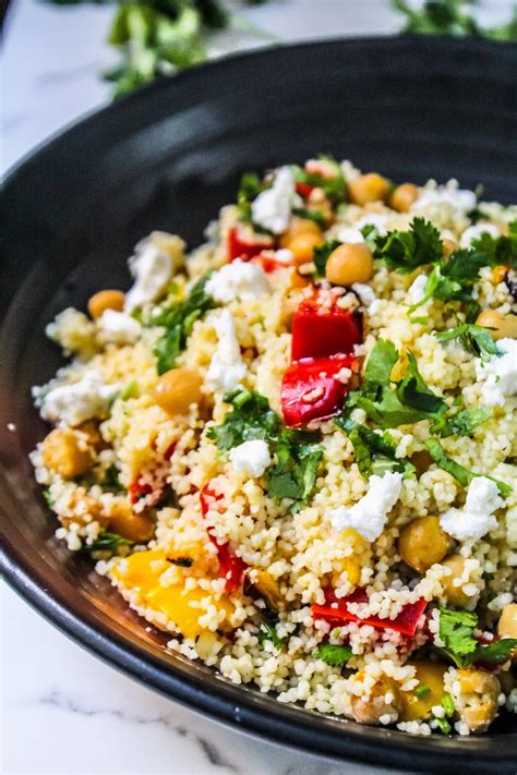 Couscous Salad With Oven Roasted Chickpeas The Twin Cooking Project