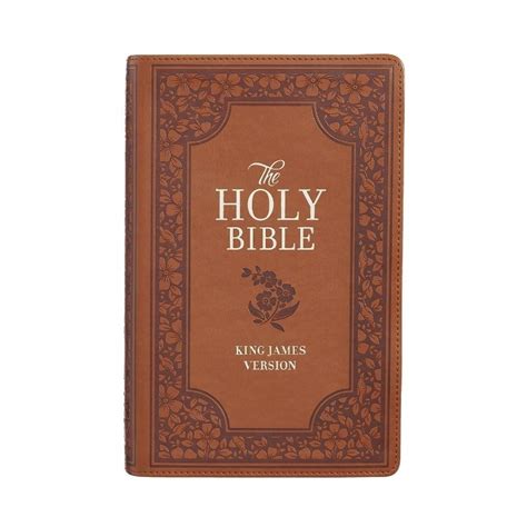 Kjv Giant Print Full Size Bible Tan Floral Luxleat