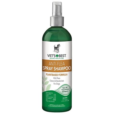 Vets Best Natural Formula Anti Flea Easy Spray Flea Shampoo Peppermint