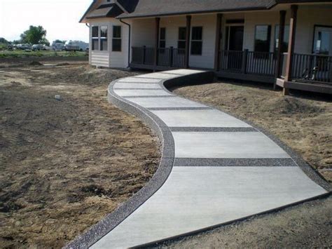 Top 60 Best Concrete Walkway Ideas Outdoor Path Designs Walkway
