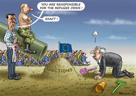 Refugee Crisis In Europe Cartoon Movement