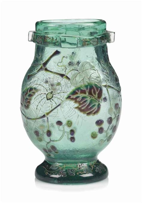 Sold At Auction Emile Gallé An Emile Galle 1846 1904 Enamelled Glass Spider Vase