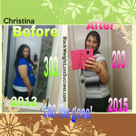 One Year Later Christina Lost 100 Pounds Black Weight Loss Success
