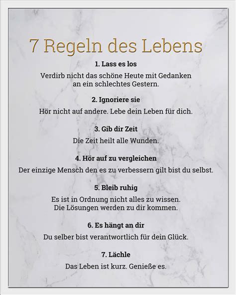 Jetzt kennst du die wichtigsten regeln im spiel des lebens. 7 Regeln des Lebens - weiß Version 2 - Mini-Poster - 40x50