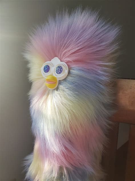 Plush Pastel Long Furby 3 Feet Long Pastel Rainbow Fur Etsy