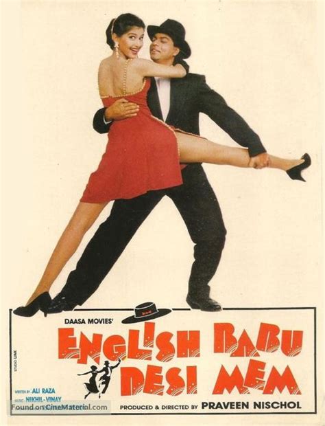 English Babu Desi Mem 1996 Indian Movie Poster