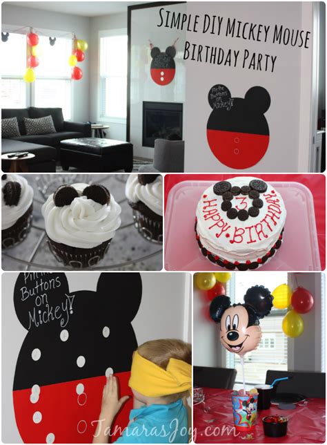 The homemade mickey mouse crafts and decorations were easy to pull together, and they made for a bright and colorful party. DIY Mickey Mouse Birthday Party Decor ⋆ Tamara's Joy